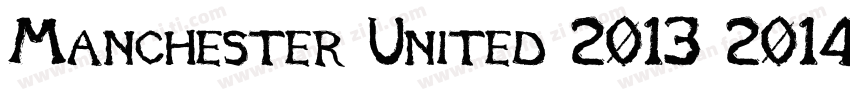 Manchester United 2013 2014字体转换